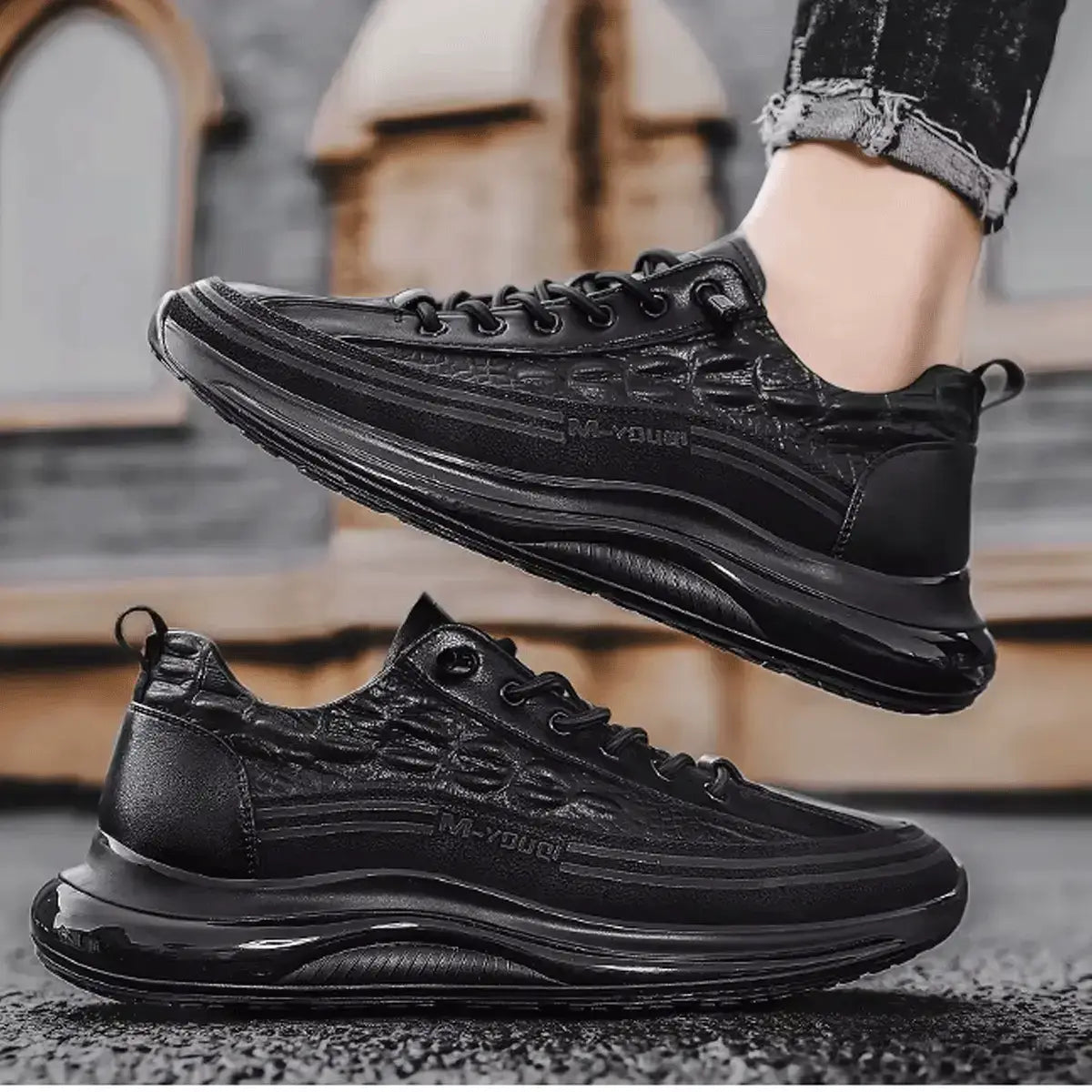 Drako® Herren-Croc-Skin-Sneaker